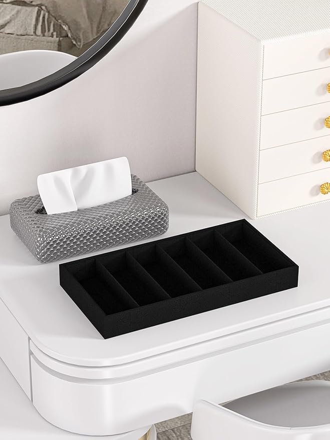 Sunglass Organizer Tray,Eyeglass Storage for Multiple Glasses,Jewelry and Sunglasses Drawer Organizer (Black 1)