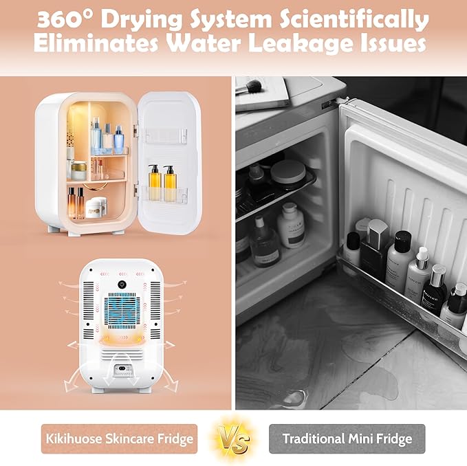 22L Mini Skincare Fridge, Beauty Fridge for Cosmetic Storage, 44°F Intelligent Temperature Control, Personal Small Makeup Refrigerator for Bedroom, Dorm (22L-Mirror, Classic White)