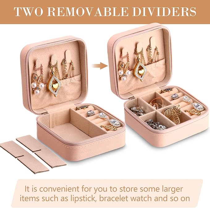 Kigeli 18 Pcs Travel Jewelry Case Bulk Bridesmaid Gift Boxes Small Jewelry Box Mini Storage Organizer for Women Return Gift(Bright Color)