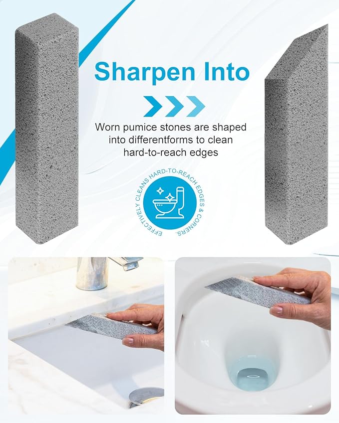 100 Pcs Pumice Stick for Toilet Cleaning, Pumice Stone for Cleaning Stove Grates, Oven, Bathroom, Grill, Kitchen, Sinks,Toilet Hard Water Stain Remover