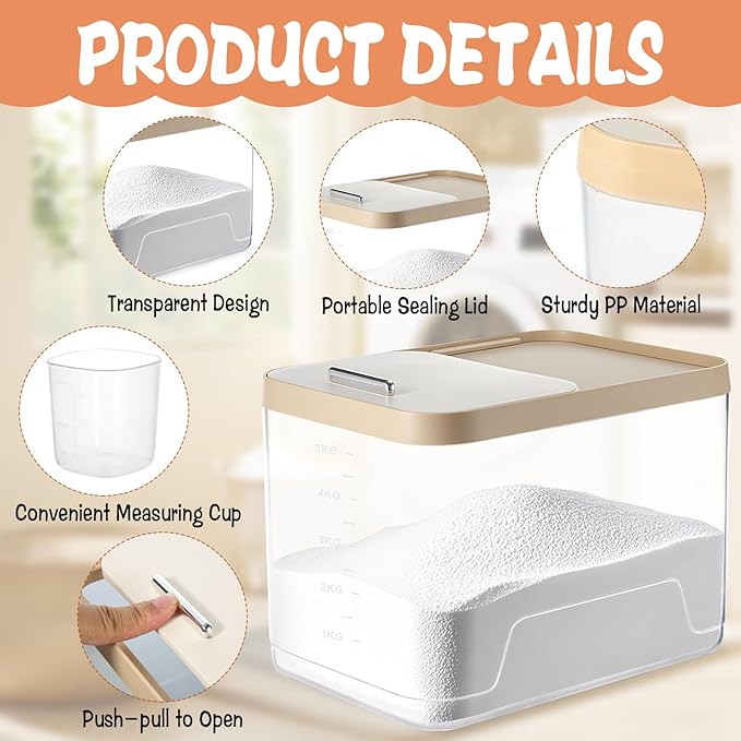 Large Laundry Pods Container with Slide Lid, Laundry Room Organization for Booster Beads with Measuring Scoops, Laundry Pods Holder for Scent Booster, Powder, Pods. (Clear 2-Pack)