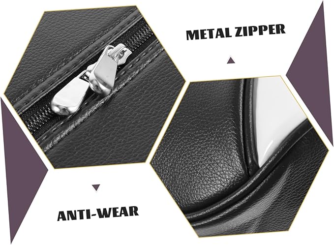 Hemoton Waterproof Golf Shoe Bag 16 Inch Pu Leather Dustproof Small Travel Carry Case Multi-Functional Storage for Men