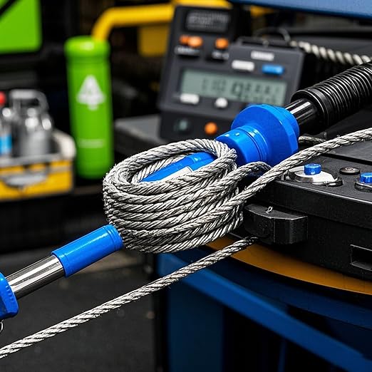 MOUYAT 164FT x 1/4 Inch Stainless Steel Wire Rope, 7 x 19 Strands Construction Aircraft Cable, Metal Strong Hanging Cable Wire Rope for Winch, Clothesline, Garden Fence, 6400 LBS Breaking Strength