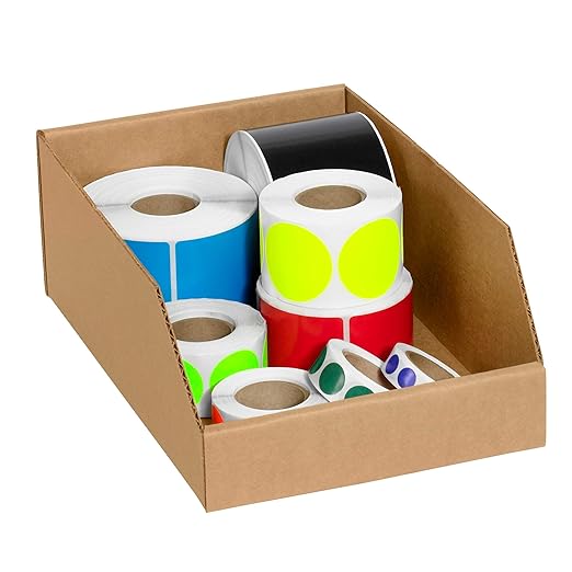 Box USA BBINMT1012K Open Top Bin Boxes, 10" x 12" x 4-1/2", Kraft (Pack of 25)