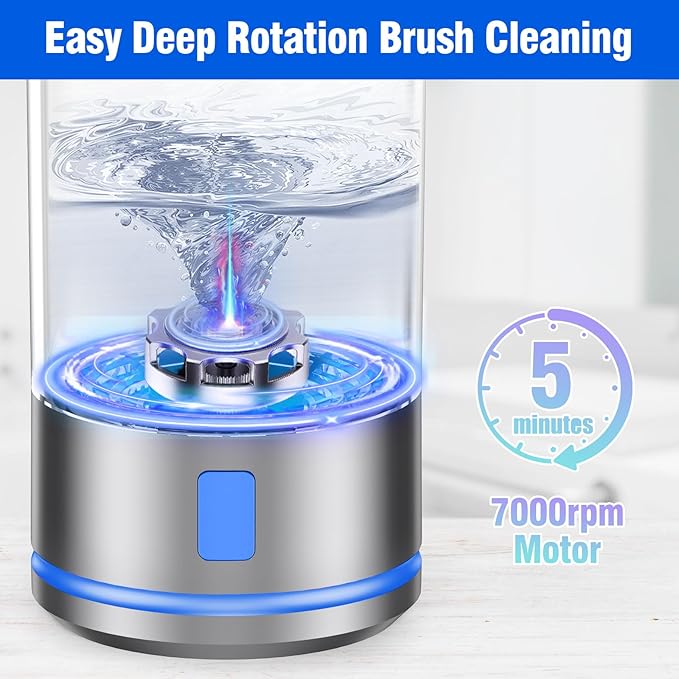 Electric Makeup Brush Cleaner Machine - 7000RPM Ultra Fast Rechargable Make Up Brush Washer - Automatic Cosmetic Brush Cleanser Tool Clean for Beauty Women, Girls Gift