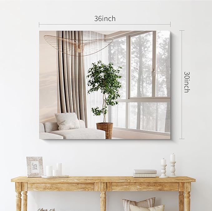 CILIBER Frameless Mirror, 30x36 inch Rectangle Bathroom Mirror for Wall, Upgraded Shatterproof Vanity Mirror with Polished Edge for Bathroom,Bedroom,Living Room and Entryway