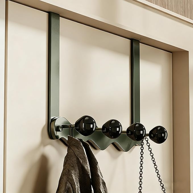 Over Door Coat Rack, Coat Hooks for Door Coat Hanger, Towel Hanger for Bathroom, Door Hanger Hooks, Hooks for Hanging Hat Key Towel Purse Robes Mudroom Entryway
