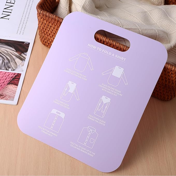 2pcs Shirt Folding Boards for Adults Boy Girl Clothing Folding Tool for Easy Laundry Portable Folder for Organizing Shirts and Hoodies Dorm