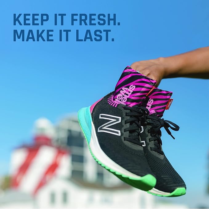 SmellWell - 3-Pack Scented Shoe Deodorizer Inserts - Odor Eliminators - Activated Bamboo Charcoal + Minerals - Natural Freshenes for shoes, bags, gloves - 6 x 1.8oz Original Size Camo Green