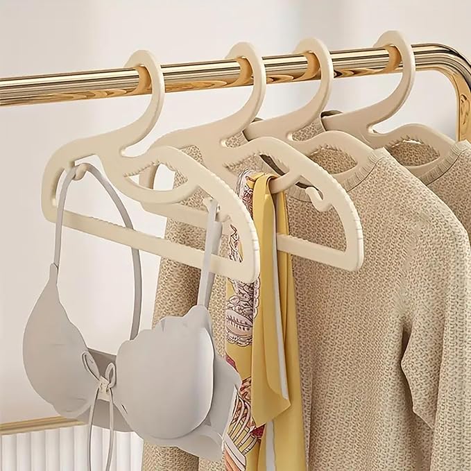 Plastic Clothes Hangers 20 Pack, Z-Shape Opening, 0.12" Ultra Thin Short Neck Hangers, Save Cabinet Space, Suitable for Dresses, Shirts, Pants, Scarves, Jackets(White)