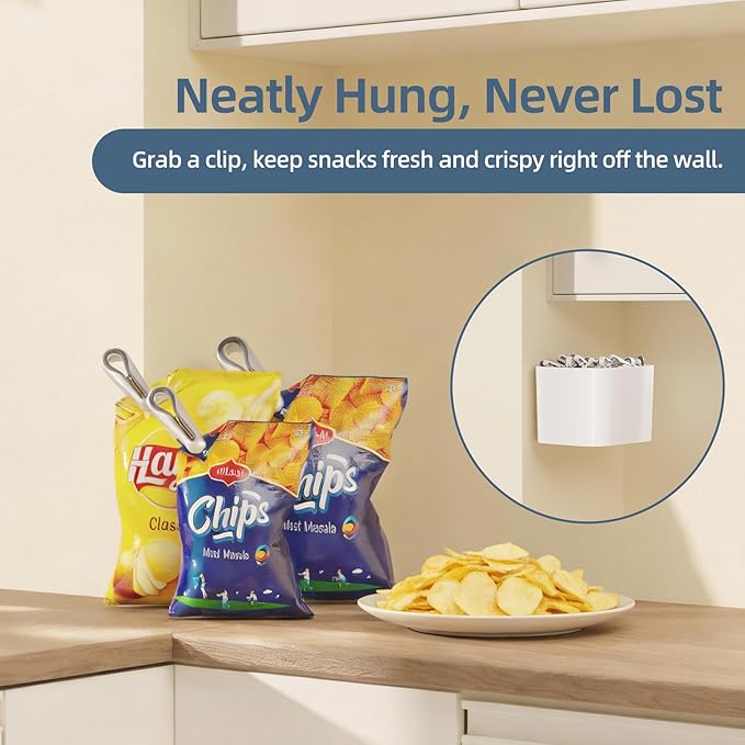 Plastic ClothesPins Heavy Duty Out door 36 Pack with Storage Box, 2.5-Inch Chip Clips with Non-Slip No-Trace Design for Laundry, Drying Clothes,Towels, Crafts, Picture, Food Clips, Home Use and Travel