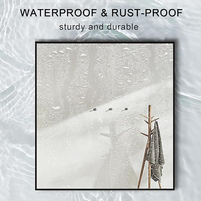 Rectangle Bathroom Mirror 30x30 inch, Large Mirror with Black Frame, Rectangular Vanity Mirror 30" X 30", Modern Matte Wall Mounting Mirrors, Hang Horizontal or Vertical