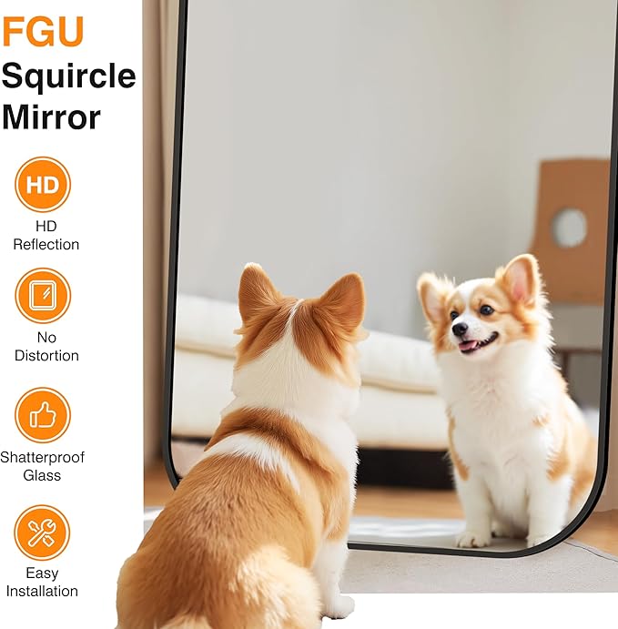 Bathroom Mirror for Wall, Large Bathroom Vanity Mirror for Over Sink 35 x 60, Black HD Reflection Shatterproof Mirror for Living Room Bedroom Entryway, Metal Frame Rectangular Shape