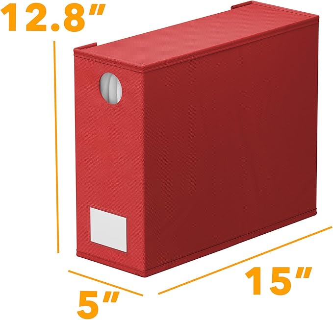 SpaceAid 4 Pack Bed Sheet Organizers and Storage, Foldable Sheet Organizer for Linen Closet, Sheets Set Folder Keeper with Window XL (Queen & King Size) Bedding Container (Red, 4 Pack)