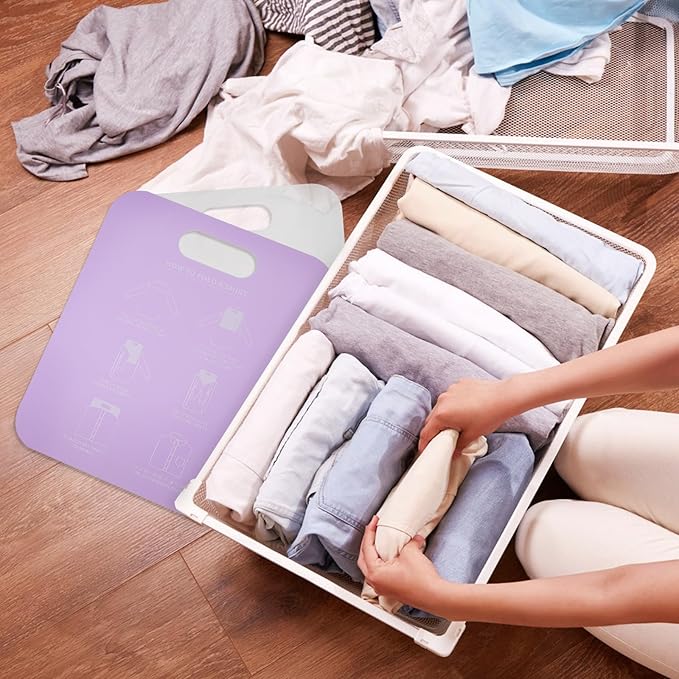 2pcs Shirt Folding Boards for Adults Boy Girl Clothing Folding Tool for Easy Laundry Portable Folder for Organizing Shirts and Hoodies Dorm