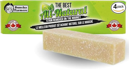 BunchaFarmers Stain Remover Stick – All Natural, Biodegradable, Eco-Friendly – Made in Canada – 4 Pack (1.76 oz Each)