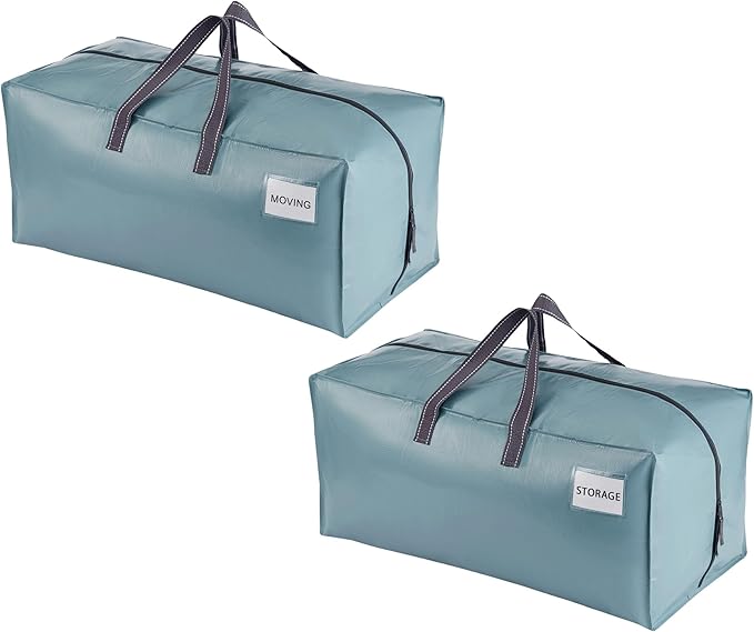 VENO 2 Pack Heavy Duty Moving Bags with Backpack Straps, Zippers & Handles, Extra Large Packing Bags for College Dorm Essentials, Moving Supplies Alternative to Cardboard Moving Boxes