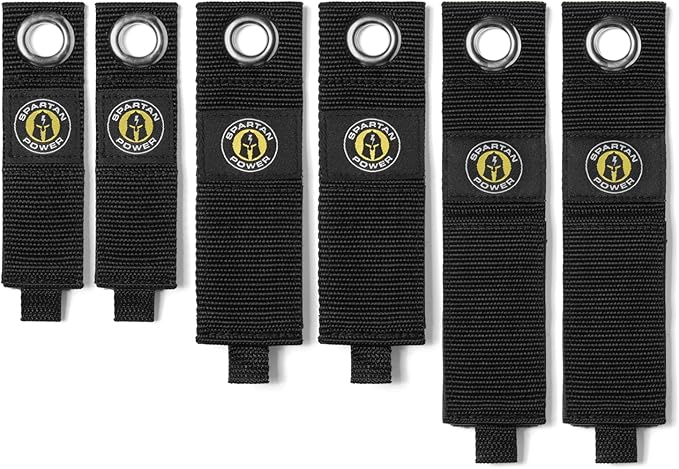 Spartan Power Heavy Duty Storage Straps Assorted 6 Pack, Various Sizes for Garage Organization and Cable or Hose Storage