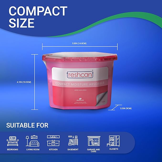 Moisture Absorber Bundle, Room and Closet Freshener, Moisture and Odor Absorber for Home, Rooms, Basement, Garage, Prevent Musty Odor, Control Moisture, Pack of 12, Rose, Lavender & Charcoal