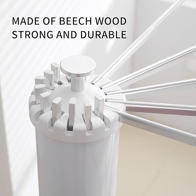 Clothes Drying Rack Tripod Aluminum-16rods,Portable Foldable Drying Rack,Drying Rack Clothing for Laundry Bedroom Household