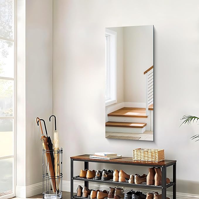 CILIBER Frameless Mirror, 20x48 Inch Bathroom Mirrors for Wall, Rectangle Bathroom Vanity Mirrors with Polished Edge, Hangs Horizontally or Vertically for Bathroom, Bedroom and Living Room