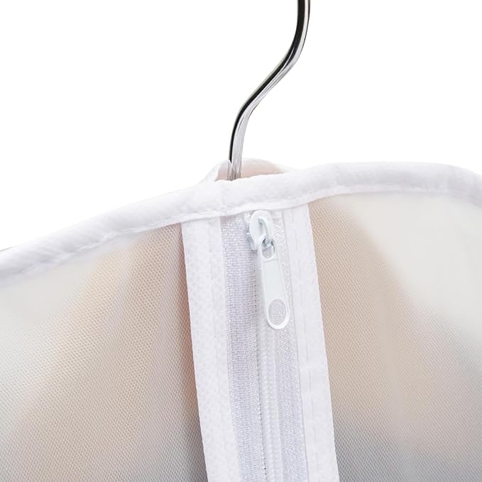 Stockroom Plus Clear Hanging Garment Bag - Zippered Dust Clothing Covers - Polyethylene Garment Bags for Coats & Dresses - Suit & Dress Travel Cases - Pack of 8, 4 Sizes 40x24-60x24 in