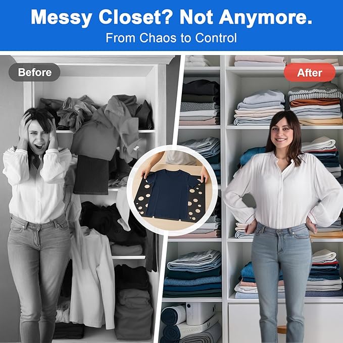 BoxLegend V5 Shirt Folder Board T-Shirt Folding Helper Laundry Liners Sorter for Clothing Durable Plastic, Black