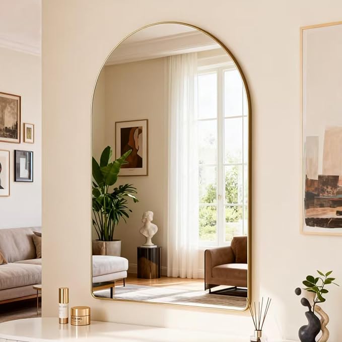 20x28 inch Gold Arched Mirror for Bathroom Vanity Mirror or Wall Decor Arch Mirror Brushed Metal Frame Wall Mounted Mirror for Bathroom LivingRoom Bedroom Entryway