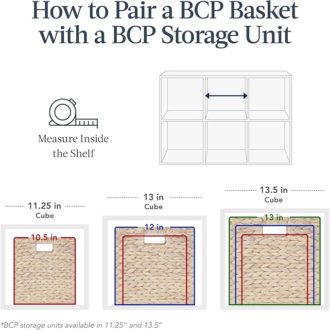 Best Choice Products 12 x 12in Scalloped Hyacinth Baskets, Rustic Set Of 5 Multipurpose Collapsible Storage Organizer, Handwoven Laundry Totes for Bedroom, Living Room, Shelves - Natural w/White Trim