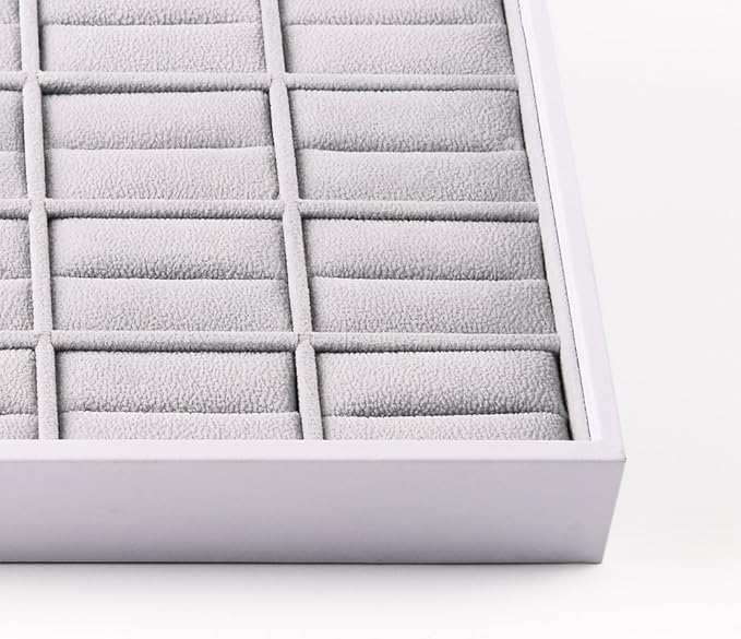 Oirlv 36 Slot Ring Storage Tray Showcase Jewelry Display Organizer
