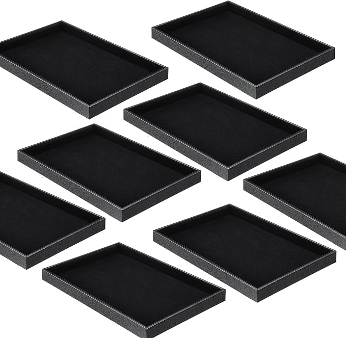 Quelay Stackable Jewelry Tray Jewelry Organizer Tray Showcase Display Empty Plate Bracelet Ring Earring Organizer