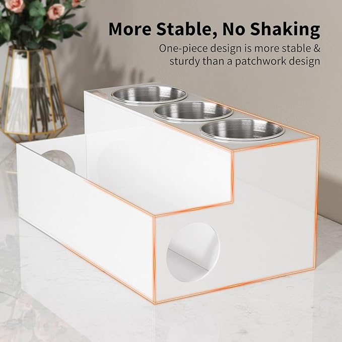 NIUBEE Acrylic Hair Styling Tool Organizer and Holder - Bathroom Countertop Storage for Blow Dryers, Accessories, Makeup, and Toiletries