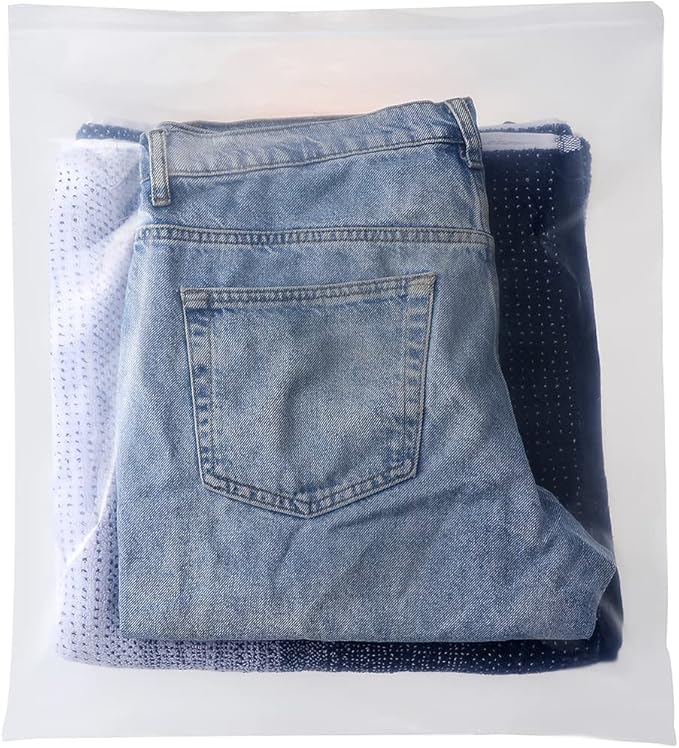 18" x 23" Large Thick 4 Mil Clear Zip Poly Lock Plastic Bags Seal Reclosable Zip Bag Heavy-Duty Clothing T-Shirt Pants Toys Zipper Storage Bags -20 Pack