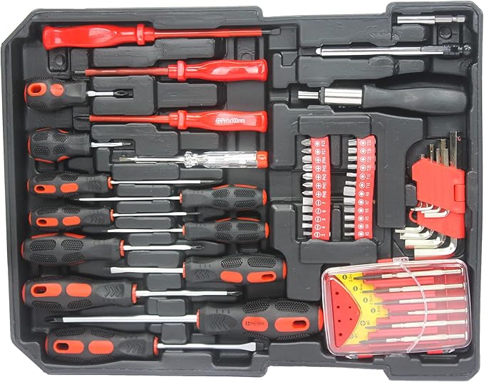 899pcs Artman Tool Set Tool Set Mechanics Kit, General Household Hand Tool Set for Home, Rolling Tool Box with Wheels - Perfect for Craftsman, Diyer, Handyman (Black)