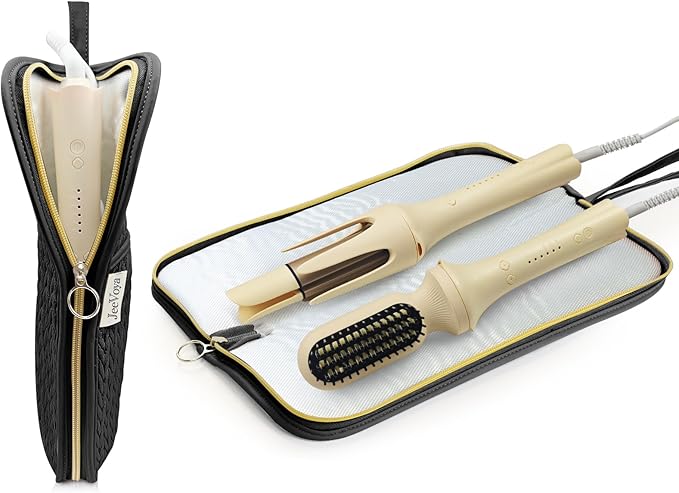 Hair Tools Organizer Bag Heat Resistant Mat Case Hot Tools Travel Bag Portable Flat Iron Pouch Case for Hair Straighteners, Curling Irons, Flat Irons and Hot Styling Tools (Black)