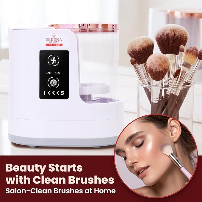 Automatic Electric Makeup Brush Cleaner Machine – 3-in-1 Automatic Makeup Brush Cleaner & Dryer, USB Powered, 5 Min Auto-Cycle, Cleans & Dries Multiple Brushes in 5 min.