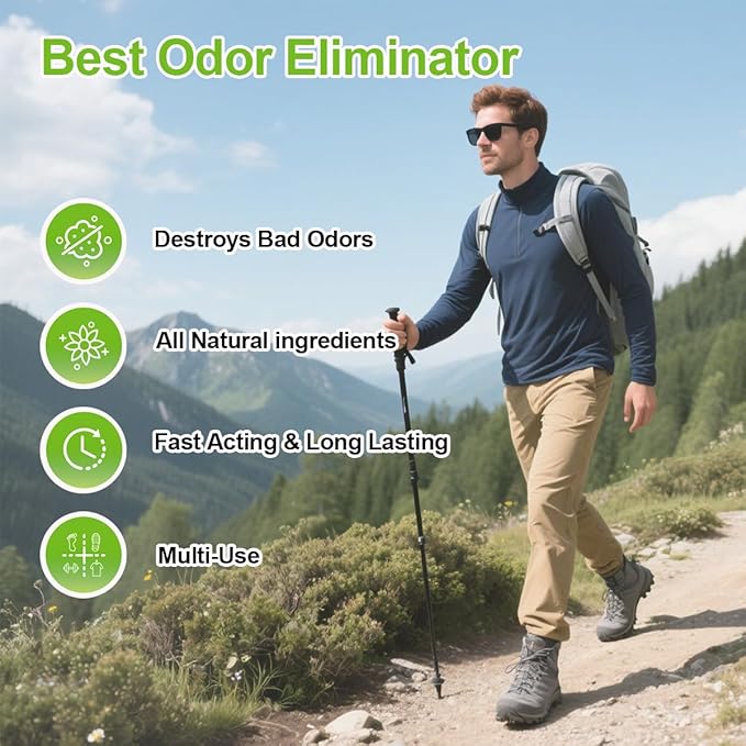 VAMY Natural Foot & Shoe Deodorizer Spray -Athletes Foot Spray, Natural Foot Care for Itching & Odor Relief, Soothing Formula with Botanical Extracts. Fragrance Free (1 PCS)