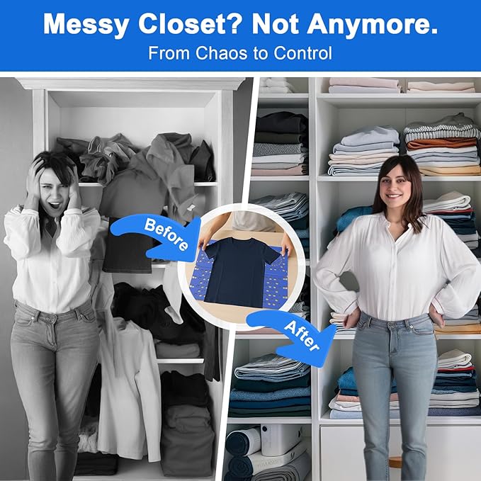 BoxLegend Shirt Folder Board Tshirt Clothes Folder Folding Board Durable Laundry Sorter Helper Liner, Blue