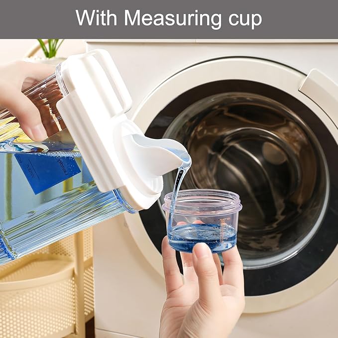 94 OZ Laundry Detergent Dispenser, Laundry Soap Dispenser, Fabric Softener Dispenser, Liquid Laundry Detergent Container, Laundry Room Organization and Storage, 2 Pack