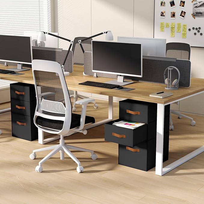 DIMJ Closet Organizers and Storage - Fabric Storage Bins with Drawers Stackable Closet Bins with Labels for Clothes, Sweaters, Bedding, Collapsible Storage Cubes for Bedroom, Living Room, Shelf