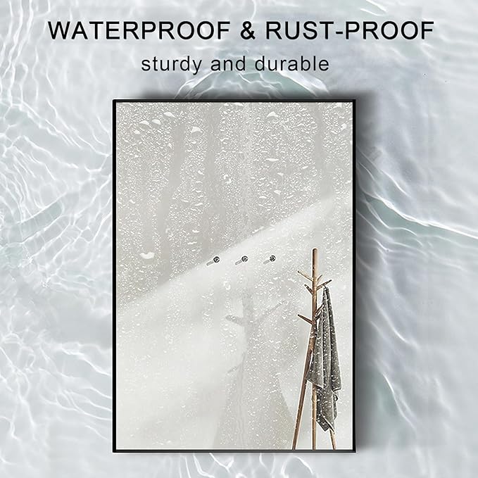 Rectangle Bathroom Mirror 26x48 inch, Large Mirror with Black Frame, Rectangular Vanity Mirror 26" X 48", Modern Matte Wall Mounting Mirrors, Hang Horizontal or Vertical