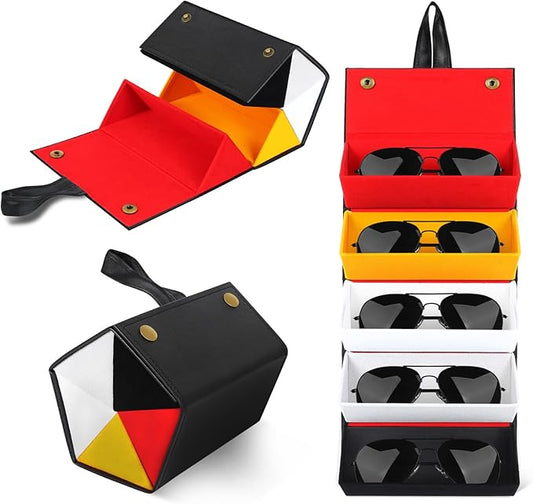 Travel Sunglasses Organizer, Sunglasses Travel Case for Multiple Pairs, Multiple Glasses Travel Case for Women, Men
