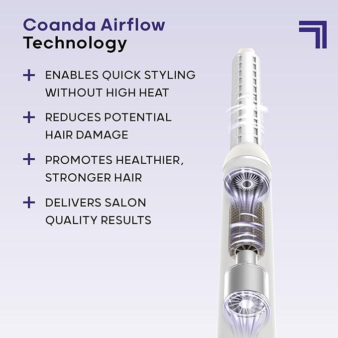 Sharper Image Revel 6-in-1 Multi-Styler, Ionic Hair Dryer Brush, Air Wrap Curling Wand, Detangler, Volumizing, Smoothing & Straightening Tools, Hair Accessories for Women for Salon Results at Home