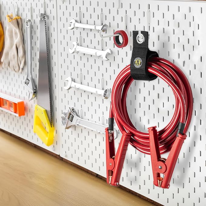 Spartan Power Heavy Duty Storage Straps, 2" X 13" Extension Cord Holder Organizer for Garage Organization and Cable Storage (6 Pack)