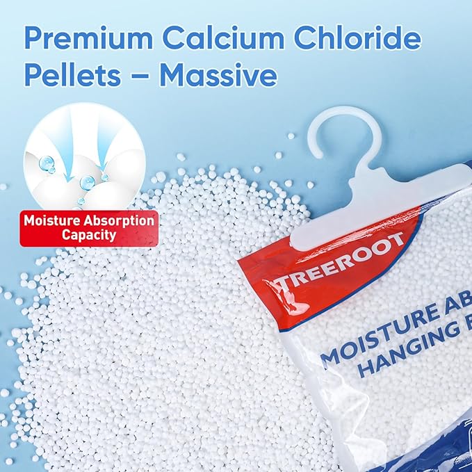 10 Pack Moisture Absorbers for Closet, 16OZ Hanging Closet Dehumidifier Bags, Hanging Humidity Absorber in Wardrobes, Kitchens and Bathrooms, Fragrance Free Portable Moisture bags