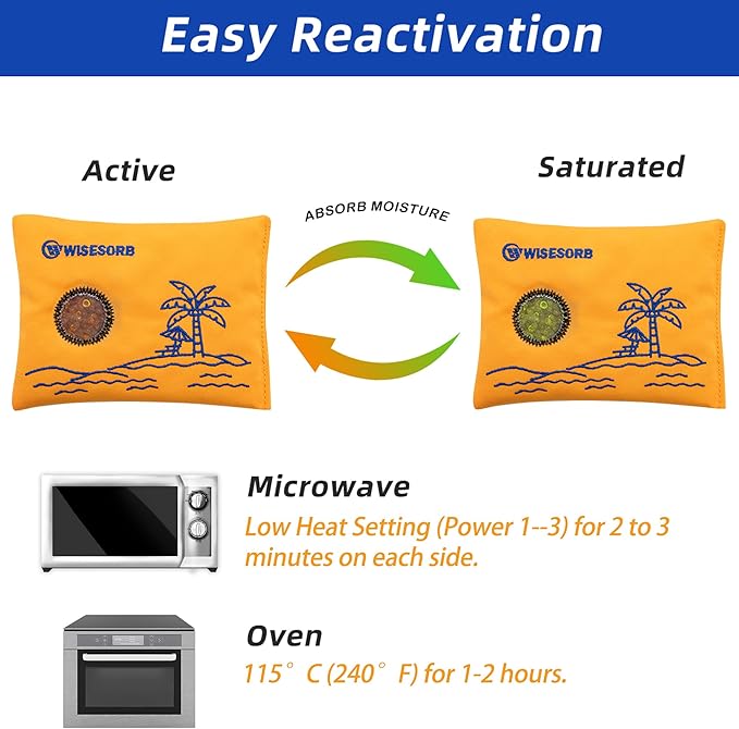 200G x 3PCS Rechargeable Desiccant Packs for Storage, Reusable Dehumidifier Bags Color Indicating Silica Gel Desiccant Packets Moisture Absorbers for Safe Luggage 3D Filaments Electronics