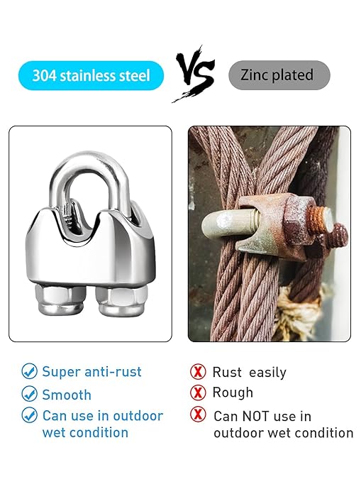TooTaci 3/16 Wire Rope Kit, 200ft Vinyl Coated Stainless Steel Cable(1/8 Steel Core Overmolded to 3/16 Coated Cable), M6 Turnbuckles for Cables Wire, String Light Hanging, Deck Railing, Shade Sail