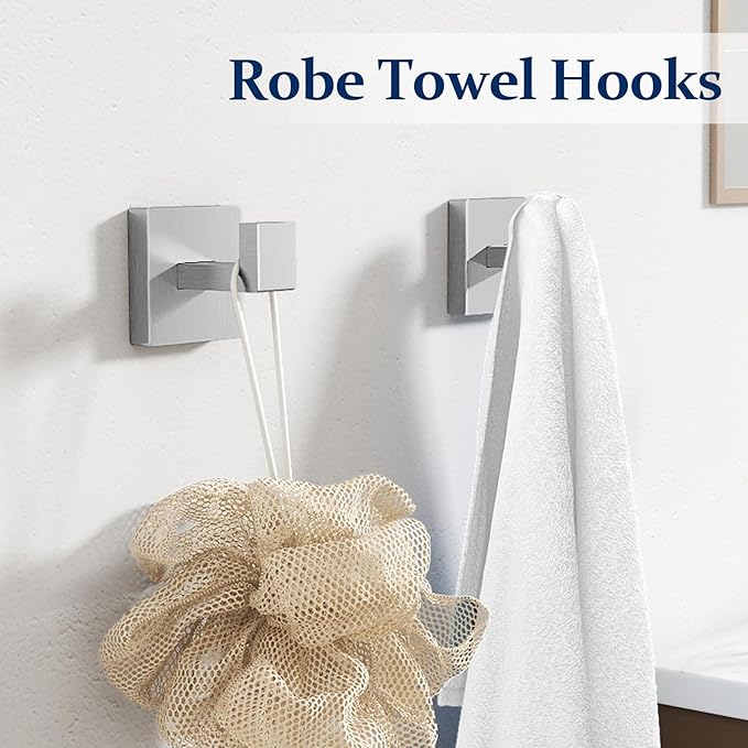 20-Pieces Brushed Nickel Bathroom Hardware Set, 24 Inch Bath Towel Bar Set, Stainless Steel Towel Racks for Bathroom Wall Mounted