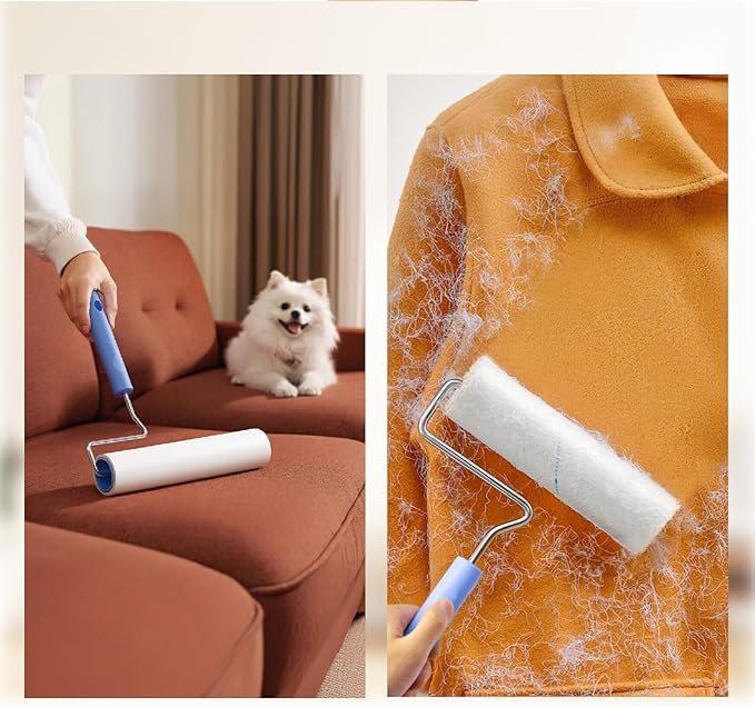 9.45 Inch Extra Sticky Lint Roller Refills 3 Pack (270 Sheets) –Compatible with 9.45 Inch Lint Rollers Pet Hair and Lint Cleaning on Furniture, Carpets, and Clothes