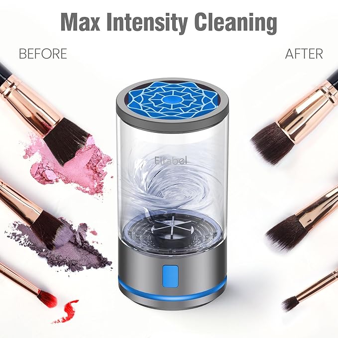 Electric Makeup Brush Cleaner Machine - 7000RPM Ultra Fast Rechargable Make Up Brush Washer - Automatic Cosmetic Brush Cleanser Tool Clean for Beauty Women, Girls Gift
